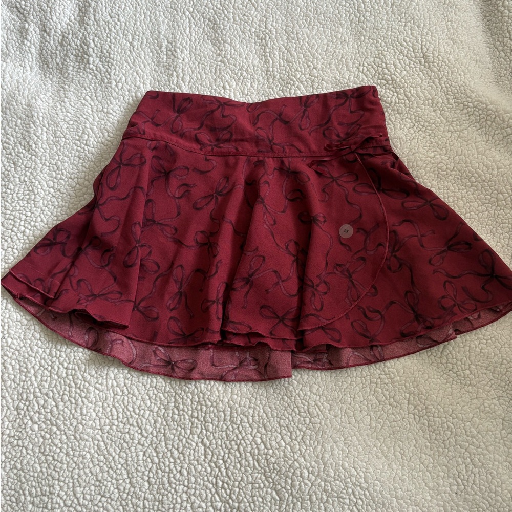 Aeropostale Red Mini Skater Skirt High-Low Casual